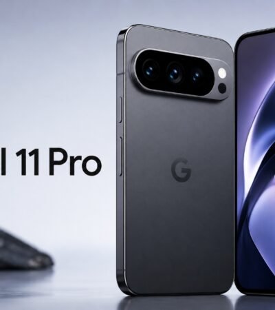 Google Pixel 11 Pro back panel showing the new Pixel Glow camera module design.
