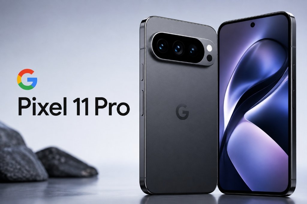 Google Pixel 11 Pro back panel showing the new Pixel Glow camera module design.