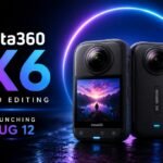 Insta360 X6 360 camera showing new design and dual 1-inch sensors for zero editing